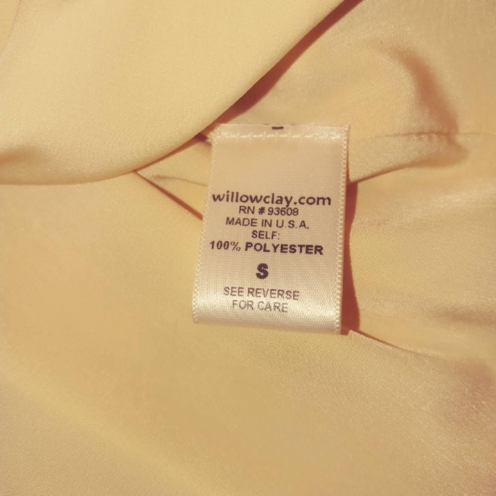Willow & Clay Yellow W/ Black trim waist Pleated Skirt Size Small - Picture 3 of 4